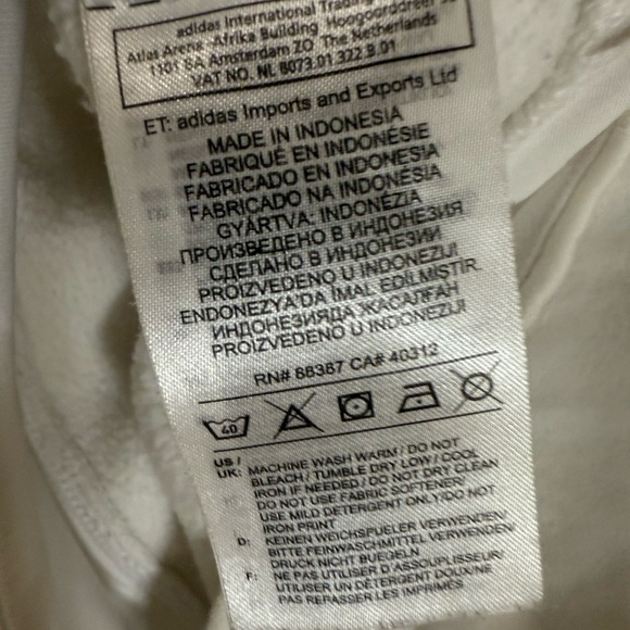 Adidas Cream Hoodie with Black Tag - Picture 4 of 4